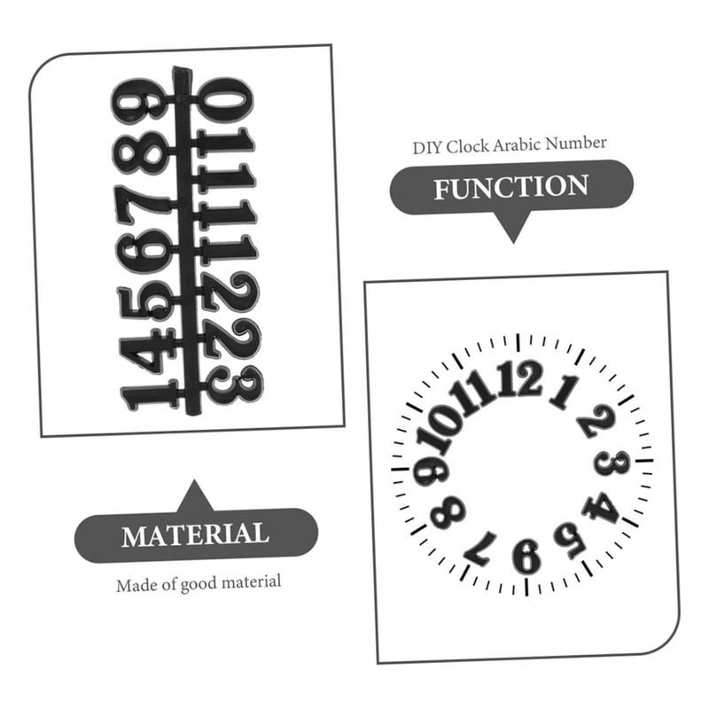 Uonlytech 6 Sets Creative Wall Clock Replacement Clock Numbers Clock