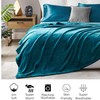 Turquoise Blue Flannel Fleece Blanket fluffy throw Super soft Bed