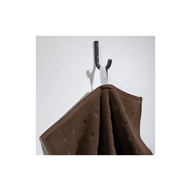 Möve Bath Towel Quadretti Walk-Towelling Brown Size 67 x 140