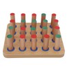 Wood Stroke Recovery Pegboard, Finger Dexterity Improve Board, Hand Eye