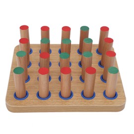 Wood Stroke Recovery Pegboard, Finger Dexterity Improve Board, Hand Eye Coordination Rehab Exercise for Elderly for Training Finger Pinching and Picking Up (24 x 20 cm)