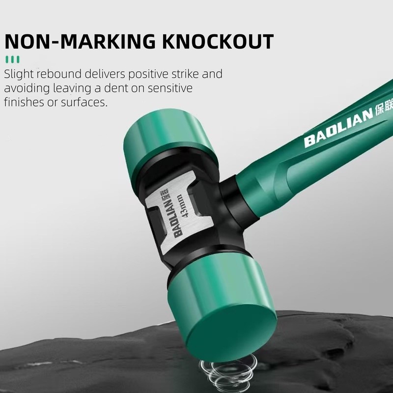 BUSKPOK Rubber Mallet Double Faced Flooring Hammer for Camping Woodworking