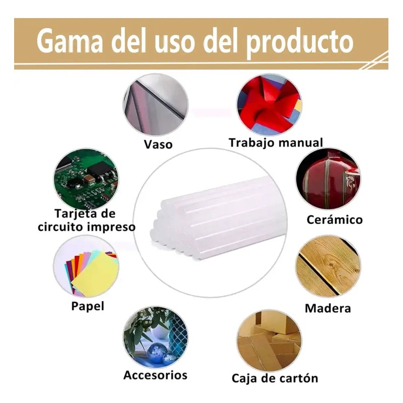 Barra De Silicona Transparente 1kg Alta Viscosidad 7mm