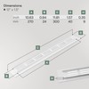 Vent Systems 40 x 300 mm White Aluminium Door Ventilation