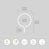 Ivilon Drapery Eyelet Curtain Rings - 1.7" Ring for Curtain