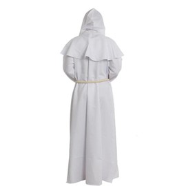 Golden Service Priest Robe Monk Medieval Hooded Monk Renaissance Robe Costume - s