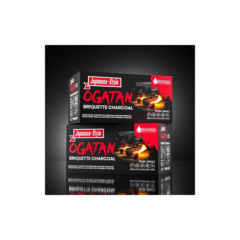Ogatan Briquette Charcoal 22 lbs. Japanese Binchotan Style