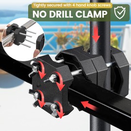 Deck Bird Feeder Hanger for Railing, 28inch Deck Hook for Bird Feeder Pole, Heavy Duty Fence Balcony Railing Bracket for Hanging Hummingbird Feeder,Planter,Flower Baskets,Lanterns,Wind Chimes