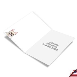 NobleWorks, Funny Birthday Greeting Card with 5 x 7 Inch Envelope (1 Card) Bday Dog Antics - Cereal C3639FBDG
