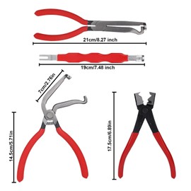 4pcs Automotive Electrical Disconnect Pliers, Electrical Plug Connector Pliers for Car Multi-Purpose Fuel Line Clip Removal Tool for Car Truck Repairing