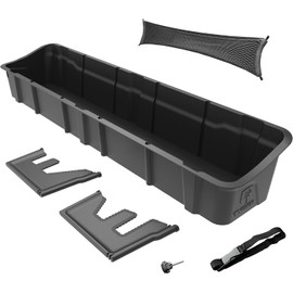 Tyger Auto Underseat Storage Box Compatible with 2015-2024 Ford F-150; 2017-2023 F-250 F-350 SD Supercrew Cab, Black Rear Under Seat Storage Organizer Cargo Box | TG-CB5F2228