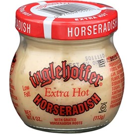 Inglehoffer Horseradish, Extra Hot, 4-Ounce Jars (Pack of 12)