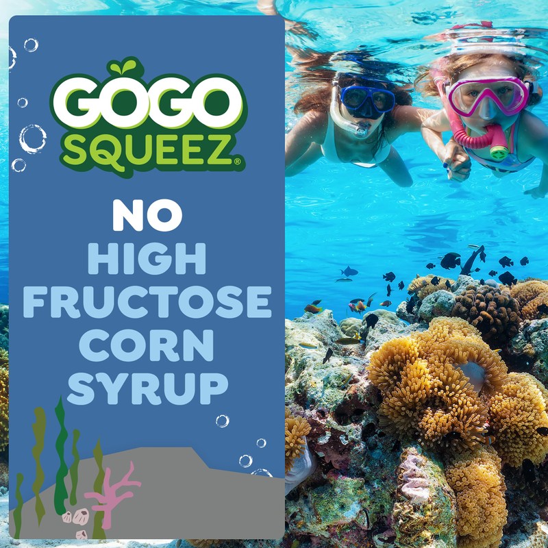 GoGo squeeZ No Sugar Added Applesauce and Fruit Puree Underwater