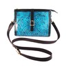 Hantooled - Bolso bandolera de piel para mujer, color café,