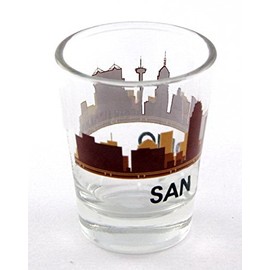 San Antonio Texas Sunset Skyline Shot Glass