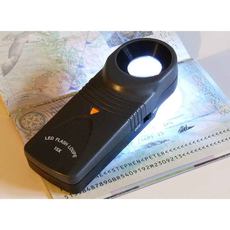Cambridge Optics 57520 LED Hand Magnifier - 15x Magnification Pro