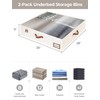 StorageWorks Underbed Storage Box, Under Bed Clothes Organizer With Sturdy