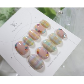 Handmade nails - Salpi Flower Garden  - Short square / 수제네일 - 살피꽃밭  - 숏 스퀘어