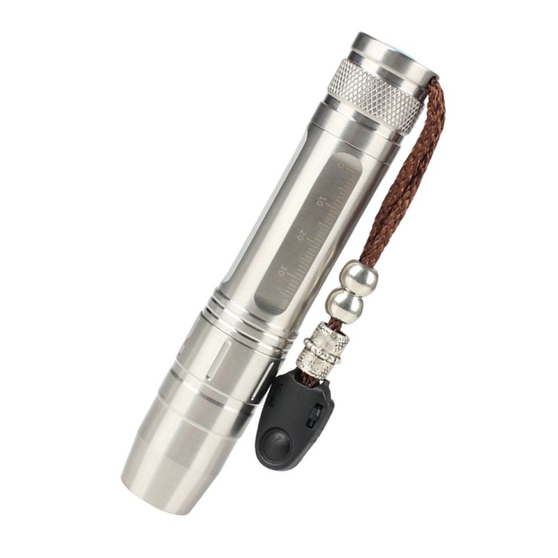 Jade Flashlight Torch Stainless Steel 3 Light Sources Super Bright