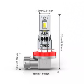 CHUSYYRAY For 2007-2018 Nissan Altima LED Headlight Bulbs Kit High/Low Beam 6000K White