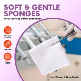 HEALQU Dental Gauze Pads 1000-Count 2"x2" Soft Non-Woven 4-Ply Gauze Pads for Tooth Extractions, and Dental Procedures - Non-Sterile Square Gauze Sponges for First Aid, Surgical, & Wound Dressing