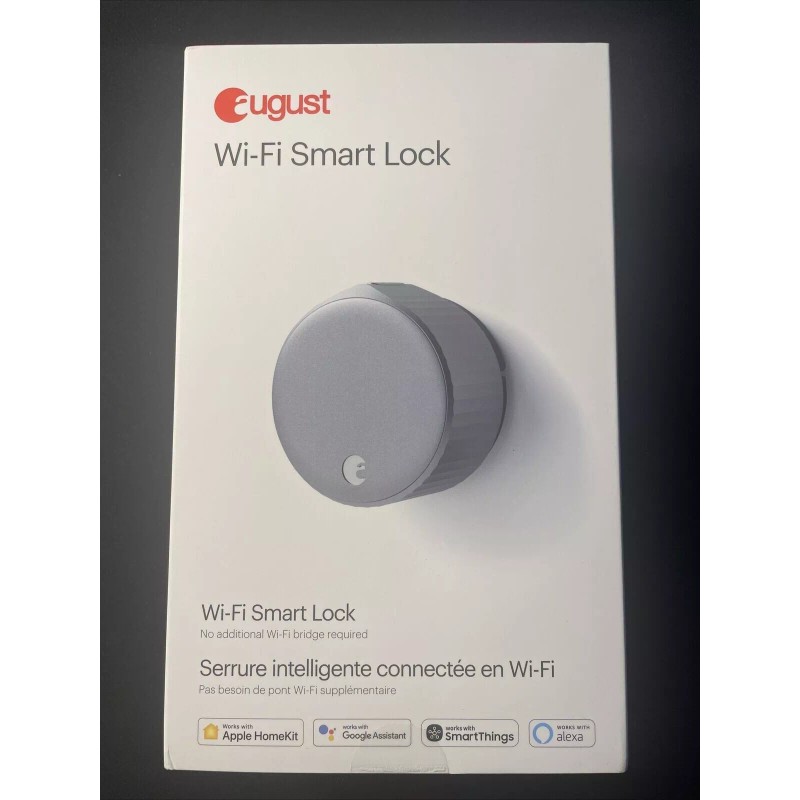 August Smart Lock 4th Generation WiFi ASL-05 Silver SEALED