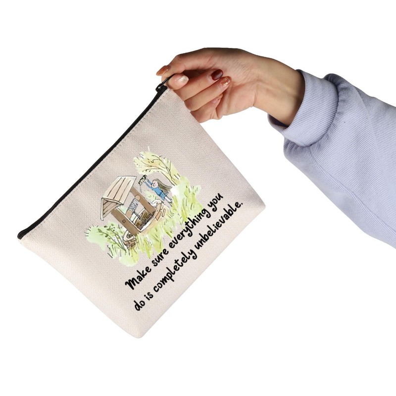 Book Gift 90s Movies Inspired Cosmetic Bag Library Gift for