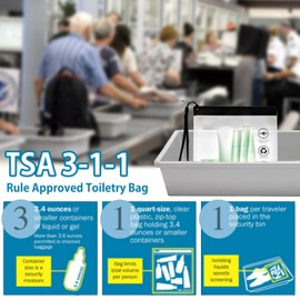 ZiSyouMa 2 Pack Toiletry Bag Cosmetic Storage Pouch Carry-On Transparent Travel Pouch Waterproof Leak Proof Travel Cosmetic Makeup Bag for Men Women