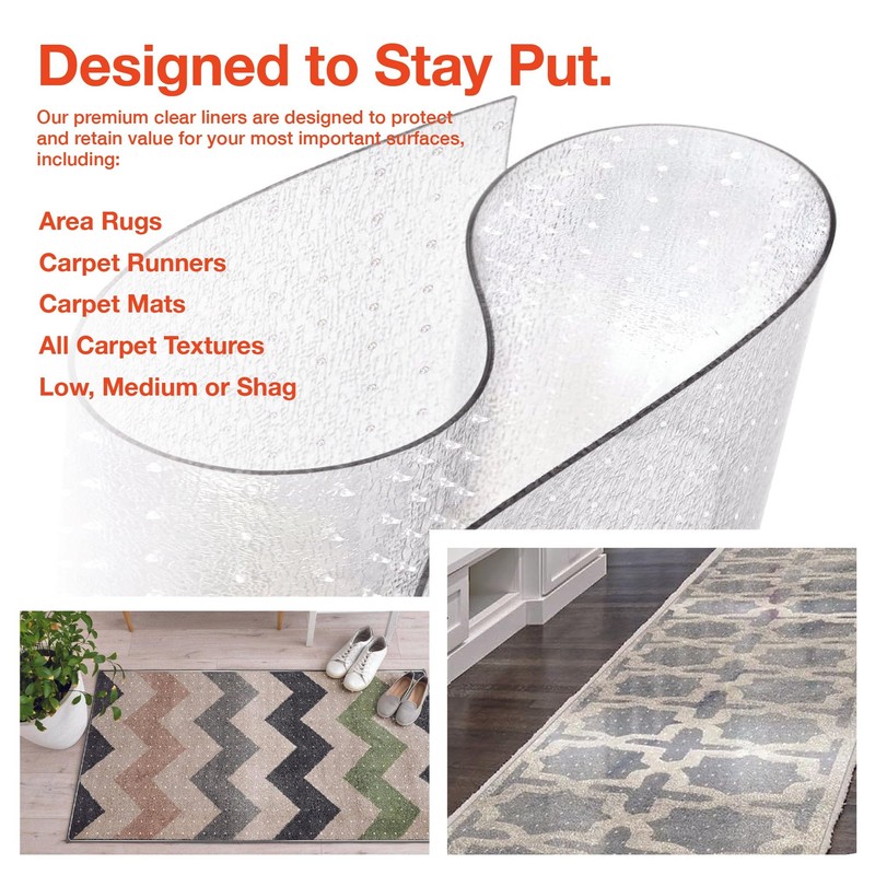 ExactMade - Clear Carpet Runner, USA Made, Safe, 40 x