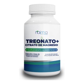 Naíma Treonato y Citrato de Magnesio 500mg 200 Cápsulas Sin Gluten