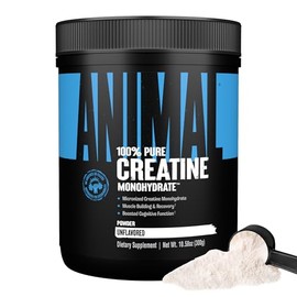 Animal Monohidrato de creatina en polvo, creatina micronizada para mujeres y hombres, apoya el crecimiento muscular, la fuerza, la resistencia, la rec