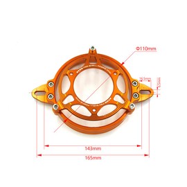 OTOM Oil Cooler Water Cooler New Electric Radiator Cooling Fan for 150cc 200cc 250cc Dirt Pit Bike Motorcycle ATV Quad Motocross (Orange Set)