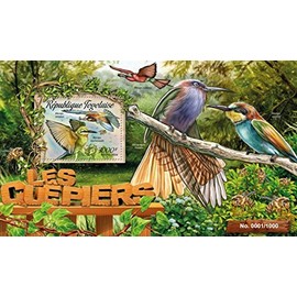 Togo - 2016 Bee-Eaters on Stamps - Stamp Souvenir Sheet - TG16201b