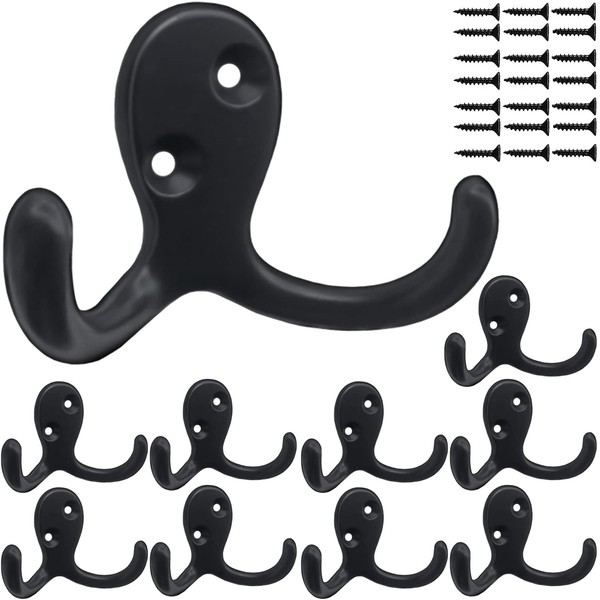 MsBong Coat Hooks Hardware, 10Pcs, Hooks Heavy Duty for Hanging
