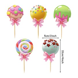 yueton 20 decoraciones para tartas con temática de caramelos para cumpleaños, fiestas, baby shower, boda, etc