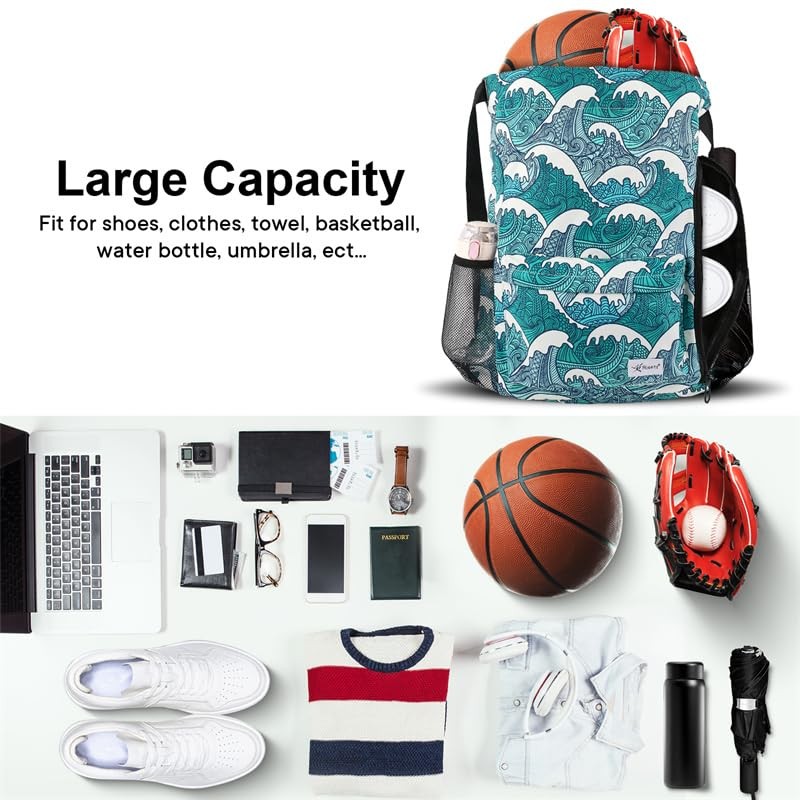 Risefit Drawstring Bag Waterproof Swim Bag Drawstring Gym Backpack Large