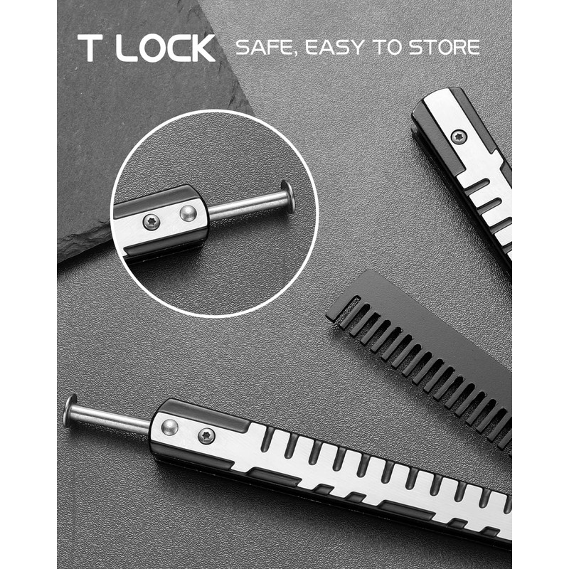 Dispatch Stainless Steel Practice Butterfly Comb Trainer Knife, Balisong Comb