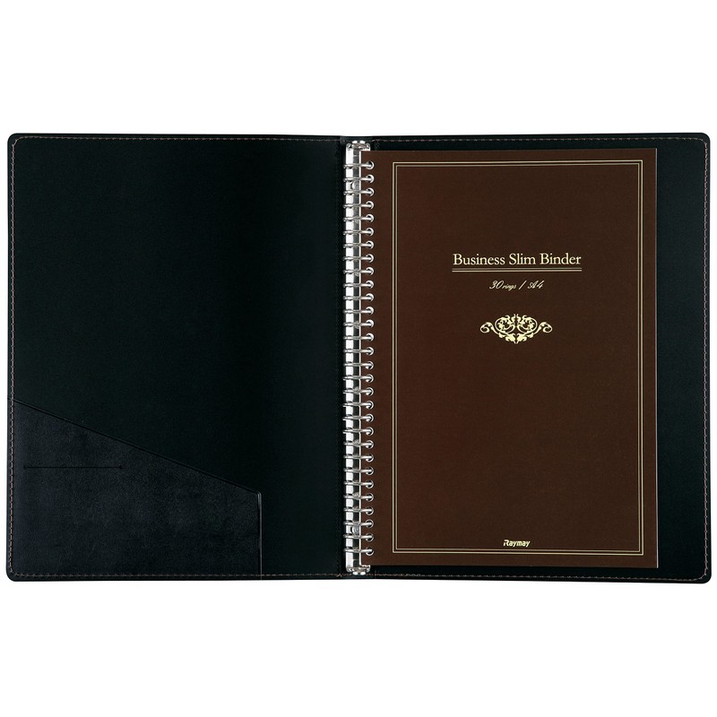 Raymay Fujii QE1126B Loose Leaf Binder Business Slim A4 Black
