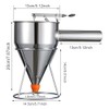 40oz Pancake Batter Dispenser with Squeeze Handle, Stainless Steel Cupcake