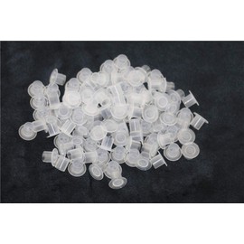 Needlehouse 1000pcs (10 * 8mm) Tattoo Ink Caps Professional Tattoo Ink Cups With Base, Caps Plastic Transparent Pigment Cups Caps Tattoo Supplies (10 * 8mm)