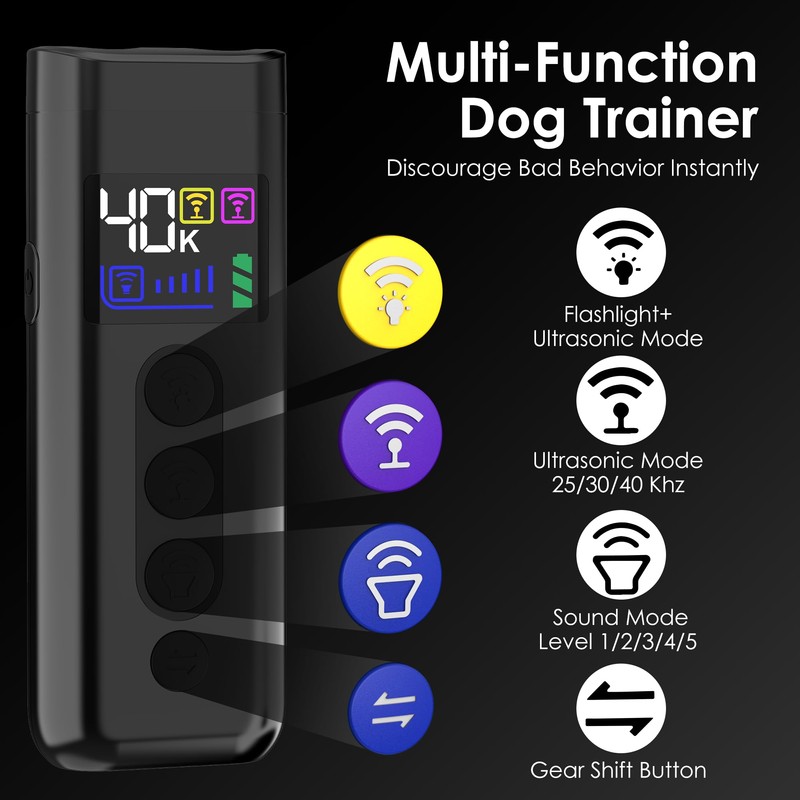 Dog Bark Deterrent Device, 65 FT Range,3X Ultrasonic Bark Deterrent