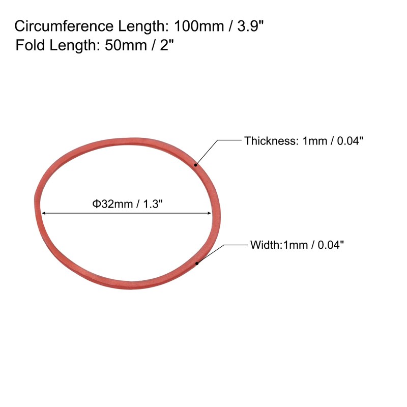 sourcing map 100 Pack Rubber Band Stretchable Rubber Elastic Band