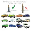 Auspichoice Black TPMS Valve Stem Caps Green N2 Nitrogen Logo+Sealing