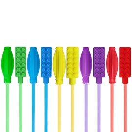AWSOLAR 10 Pcs Sensory Chew Pencil Toppers, Chewable Pencil Toppers for Kids ADHD Tools Autism