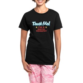 CafePress Trust Me Dental Therapist Women's Dark Pajamas Womens Novelty Pajama Set, Comfortable PJ Sleepwear