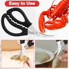STRAYJO 8Pcs Seafood Scissors,Crab Scissors,Stainless Steel Lobster Scissors,Crawfish Scissors for