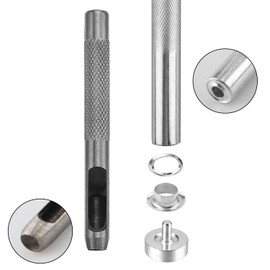 400pcs Grommet Eyelets Tool Kit 6mm with 3pcs Installation Tools,Gromette Kit for Fabric, Curtains,Anvas, Clothing, Leather, Clothing with Storage Box