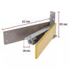 Hermex BIP-151 Double action floor hinge, brass-plated steel
