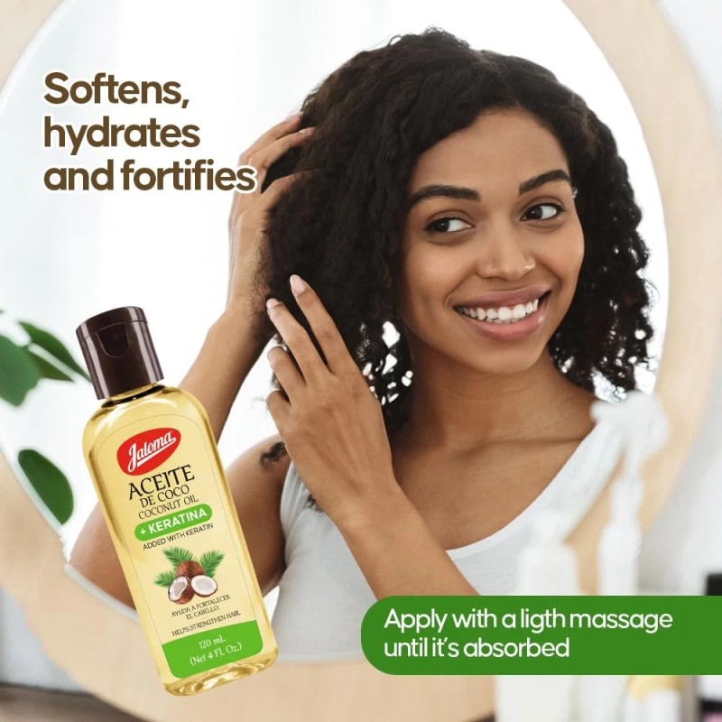 Jaloma Coconut Oil with Keratin to Help Strengthen Hair, 2