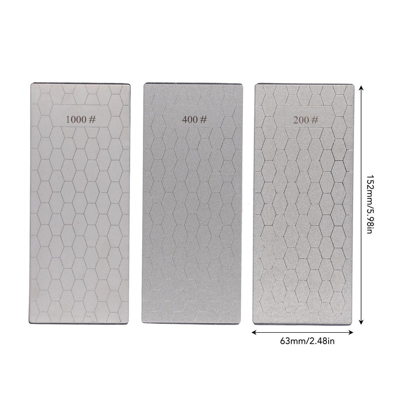 3PCS Sharpening Stone with Non Slip Base 200 400 1000